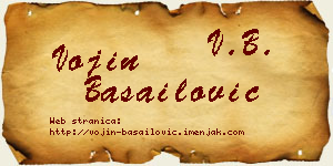 Vojin Basailović vizit kartica